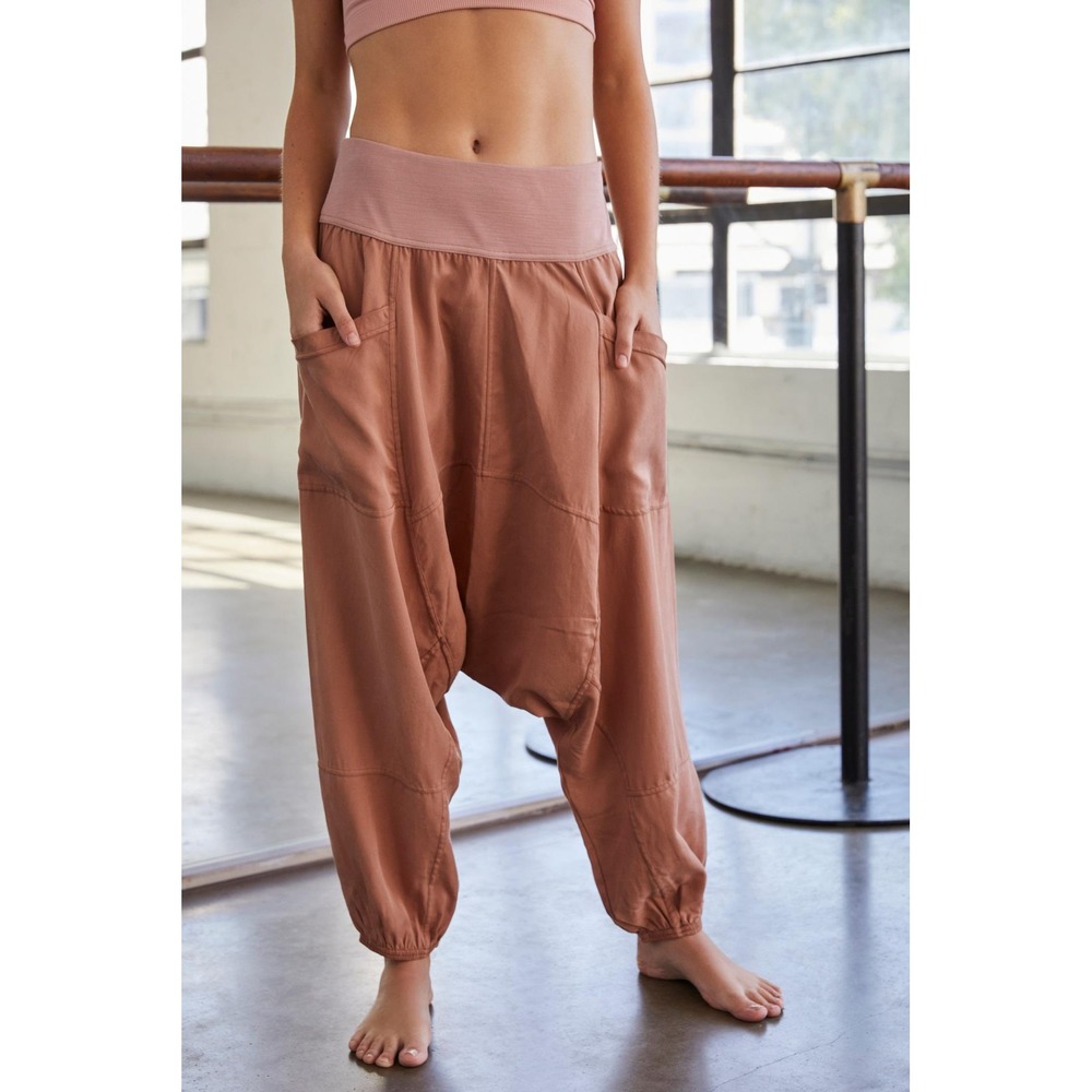 FP Movement Lyocell Rust Harem Pull-on Pants Womens Size Small